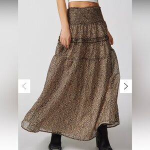 Sister Jane Lisette Leopard Print Midi Skirt size Small